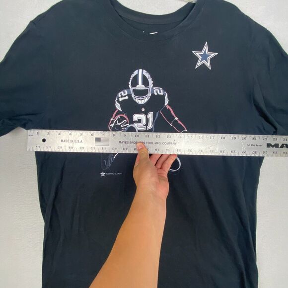 Ezekiel Elliott Dallas Cowboys The Nike Tee Mens XL T-Shirt Black Athletic Cut - Picture 4 of 8